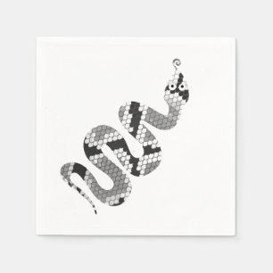 Schlangen-graue und hellgraue Silhouette Serviette