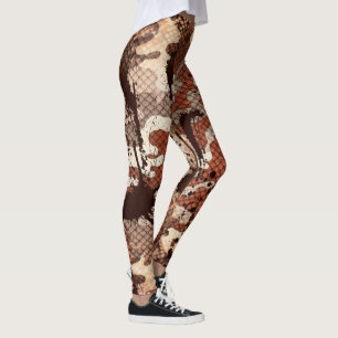 Schlangen-Haut-Camouflage Leggings