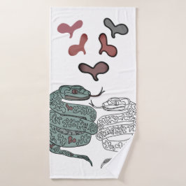 Schlangen Herz drucken Badhandtuch Set