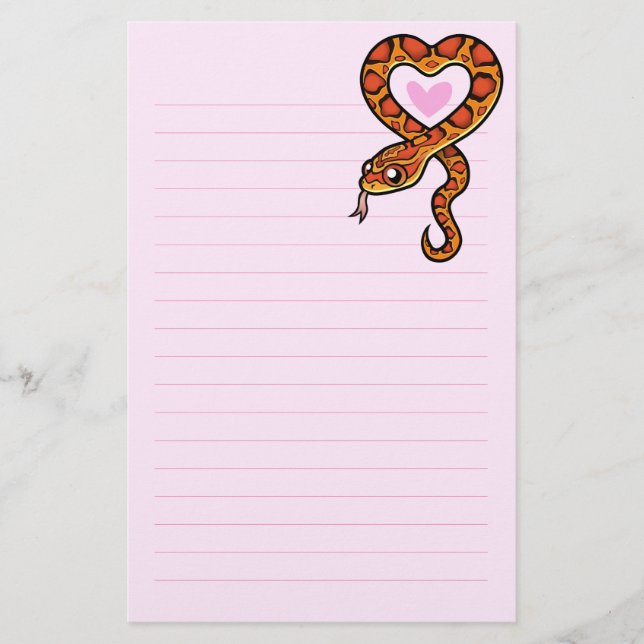 Schlangen-Liebe Briefpapier (Vorderseite)
