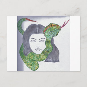 Schlangen-Liebe Postkarte