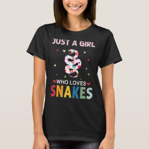 Schlangen Lover Just a Girl, die Lieben Schlangen T-Shirt