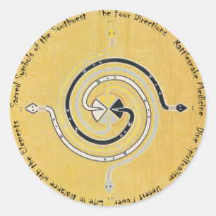 Schlangen-Medizin 1 Runder Aufkleber