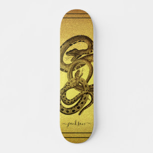 Schlangen Personalisierte Imitate Gold Foil Skateb Skateboard