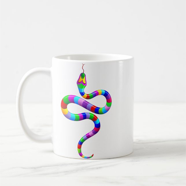 Schlangen-psychedelische Regenbogen-Tasse Tasse (Links)