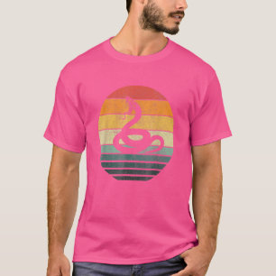 Schlangen-Sonnenuntergang Retro Vintage 70er Jahre T-Shirt