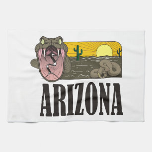 Schlangen-Staat von Arizona USA: Klapperschlange Küchentuch