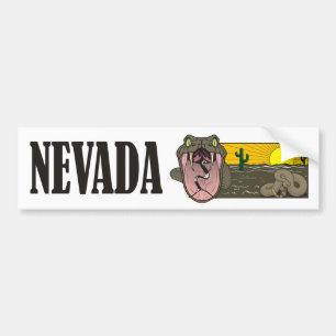 Schlangen-Staat von Nevada USA: Klapperschlange Autoaufkleber