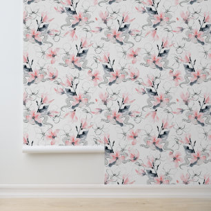 Schlangen und Blume Tapete