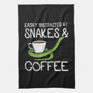 Schlangen und Kaffee Geschirrtuch