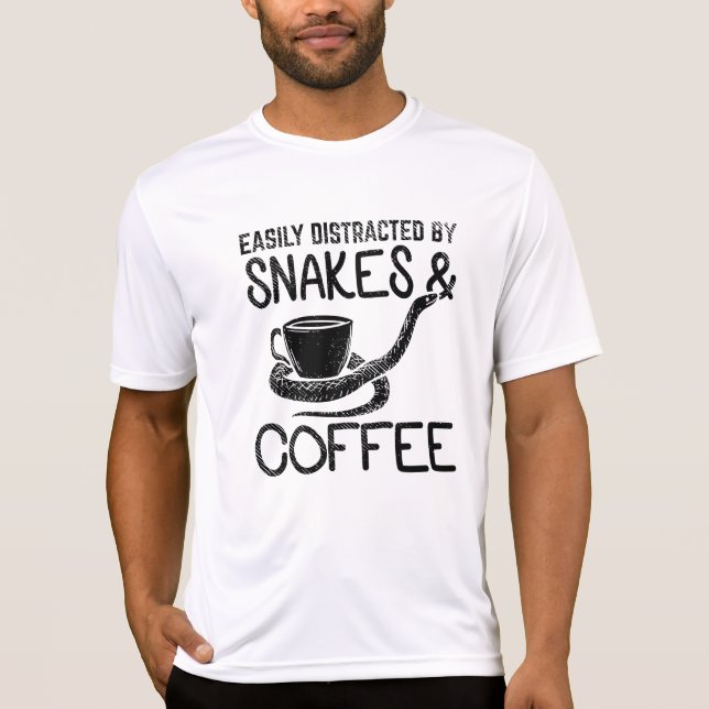 Schlangen und Kaffee T-Shirt (Vorderseite)