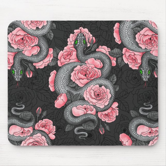 Schlangen und Rose Mousepad (Vorne)