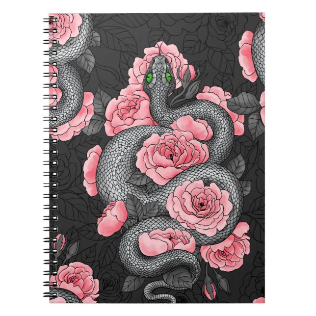 Schlangen und Rose Notizblock (Vorderseite)