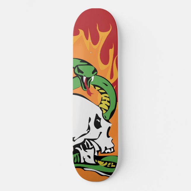 Schlangen-und Schädel-Grafik Skateboard (Vorderseite)