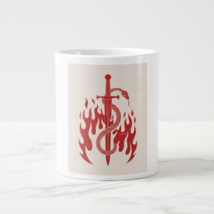 Schlangen- und Schwert-Risographik-Kunstprint Ro Jumbo-Tasse