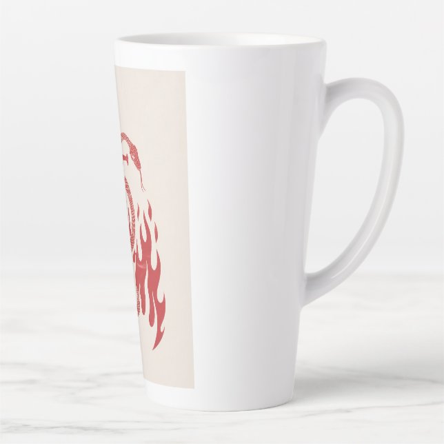 Schlangen- und Schwert-Risographik-Kunstprint | Ro Milchtasse (Rechts)