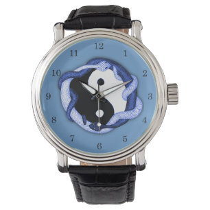 Schlangen verdoppeln (Blau) Armbanduhr
