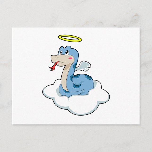 Schlangen Wolken Engel Postkarte (Vorderseite)