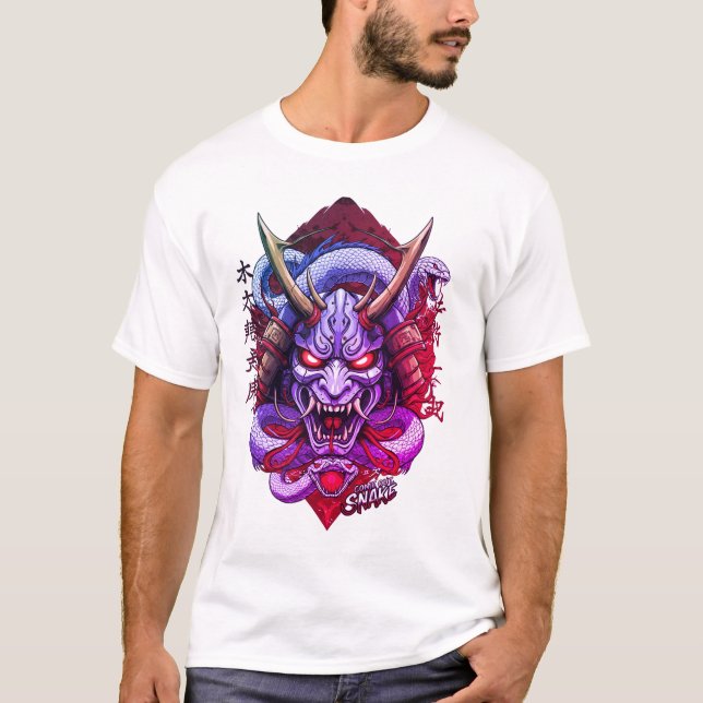 Schlangenäugiges Monster-Gesicht T-Shirt   (Vorderseite)
