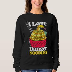 Schlangenbesitzer Spaß - Gefahr Noodles - Schlange Sweatshirt