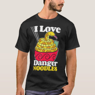 Schlangenbesitzer Spaß - Gefahr Noodles - Schlange T-Shirt