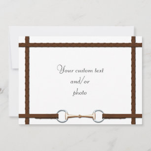 Schlangenbiss und Reine Reine Reitpferde Foto Dankeskarte