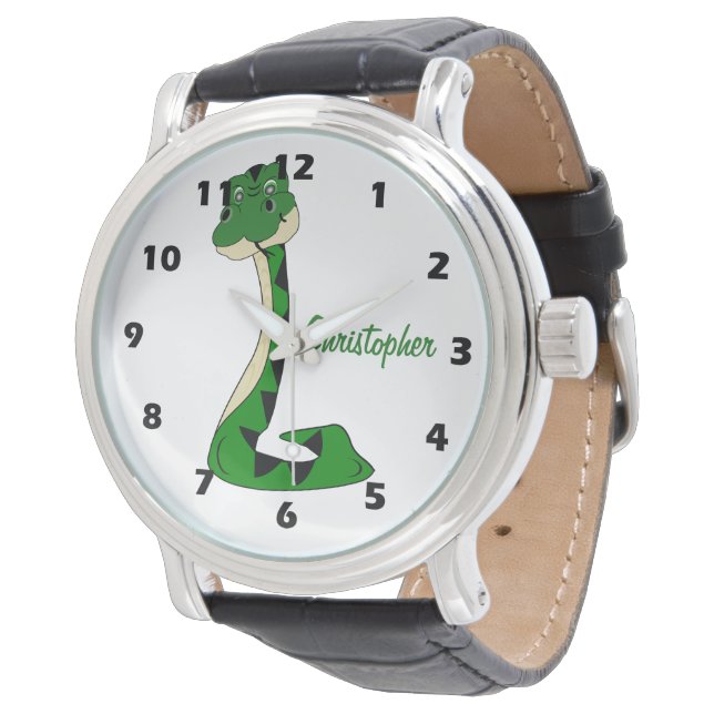 Schlangendesign Personalized Armbanduhr (Schrägansicht)