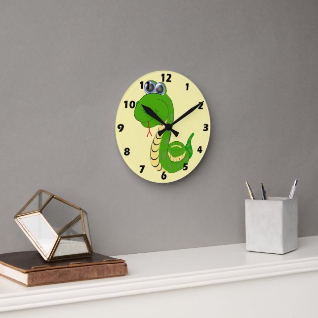 Schlangendesign Runde Wanduhr (Büro)