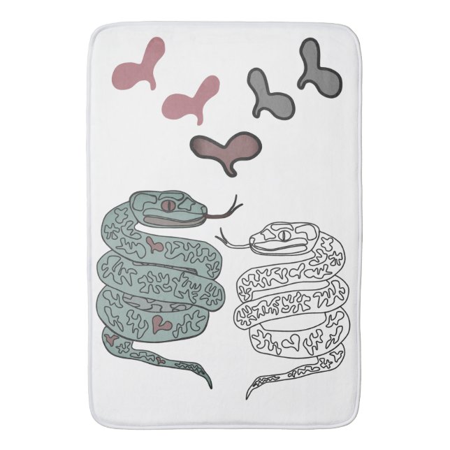 Schlangendruck Badematte (Vorderseite Vertikal)