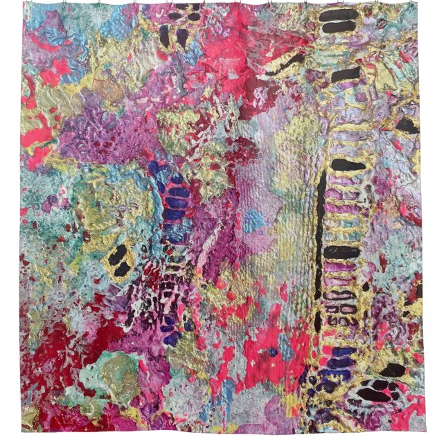 Schlangenduschvorhang kühl, kräftig farbig duschvorhang (Vorderseite)