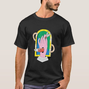 Schlangenfisch Abstrakt Surreal Cymbols Design T-Shirt