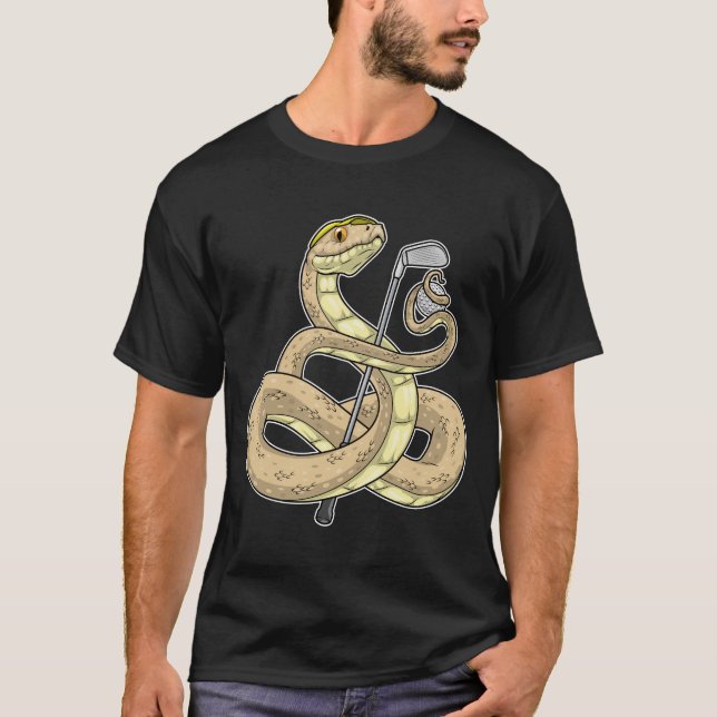 Schlangengolf Golfschläger T-Shirt (Vorderseite)