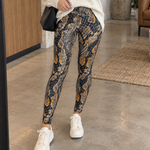 Schlangenhaut-Muster Leggings
