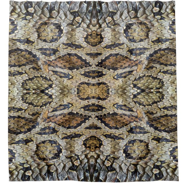 Schlangenhaut-Muster-Textur Duschvorhang (Vorderseite)