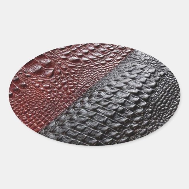 Schlangenhaut Ovaler Aufkleber (Vorderseite)