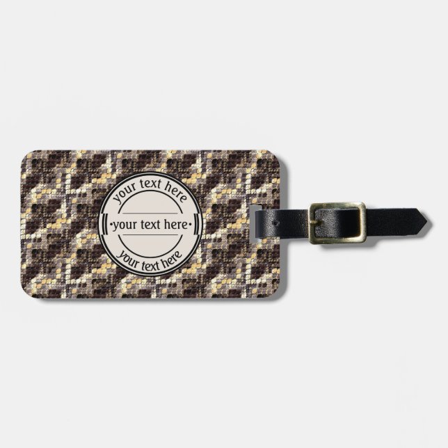 Schlangenhaut, Python, Anaconda, Haut, Reptil, Cro Gepäckanhänger (Vorderseite horizontal)