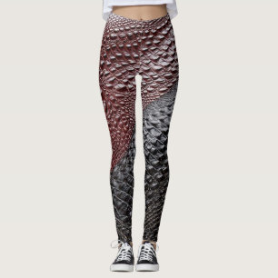 Schlangenhaut texturiert leggings