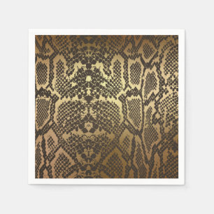 Schlangenhaut-Tierdruck Elegant Modern Glamour Gol Serviette