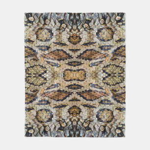 Schlangenhautmuster. Vintager Tierdruck Fleecedecke