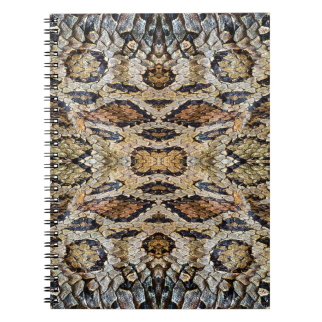 Schlangenhautmuster. Vintager Tierdruck Notizblock (Vorderseite)