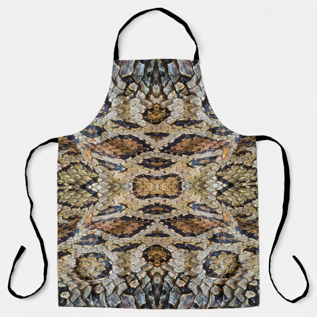 Schlangenhautmuster. Vintager Tierdruck Schürze (Vorderseite)
