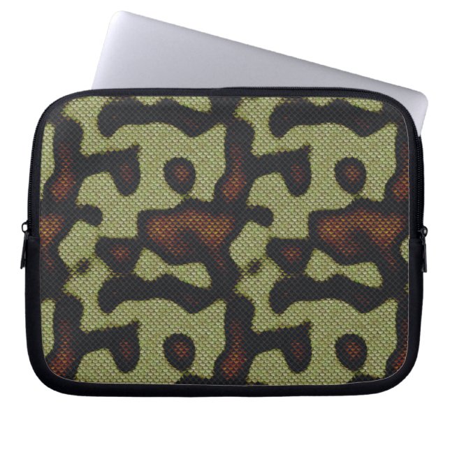 Schlangenhautskales Camouflage Nature Pattern Laptopschutzhülle (Vorderseite)