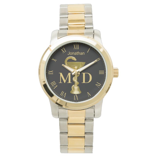 Schlangenhühner Medical Hygieia Gold Medical Docto Armbanduhr (Vorderseite)