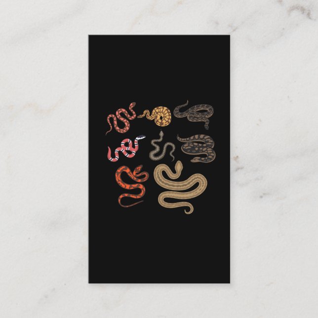 Schlangenjäger-Reptiliensammler Tierische Bildung Visitenkarte (Vorderseite)