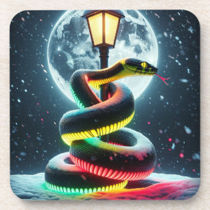 Schlangenkunst Getränkeuntersetzer