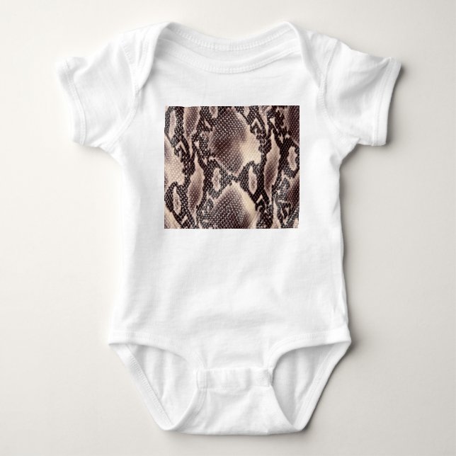 Schlangenleder: nahtlose braune Textur Baby Strampler (Vorderseite)