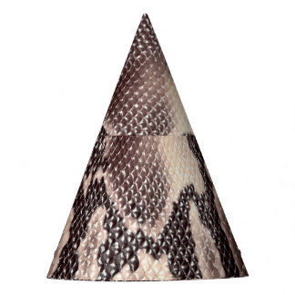 Schlangenleder: nahtlose braune Textur Partyhütchen