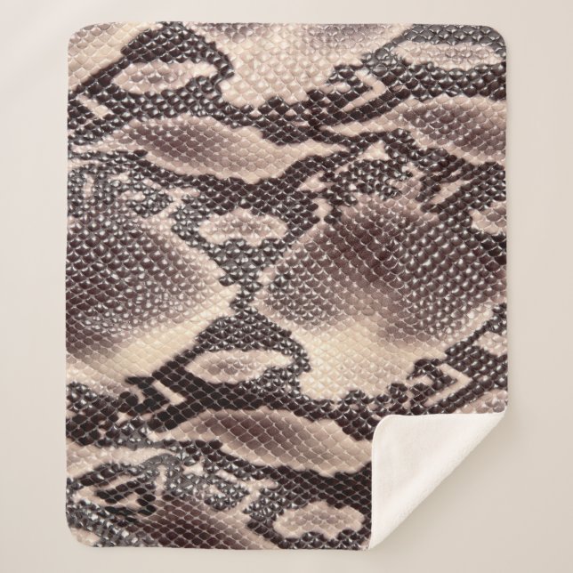 Schlangenleder: nahtlose braune Textur Sherpadecke (Vorderseite)