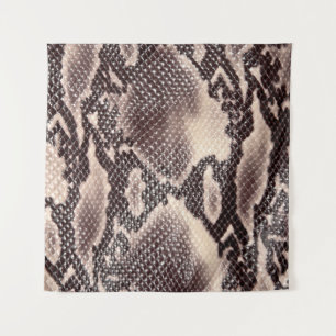 Schlangenleder: nahtlose braune Textur Wandteppich