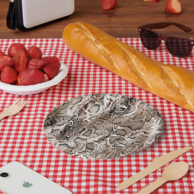 Schlangenledermuster  pappteller (Picknick)